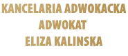 Kancelaria Adwokacka Adwokat Eliza Kalinska logo